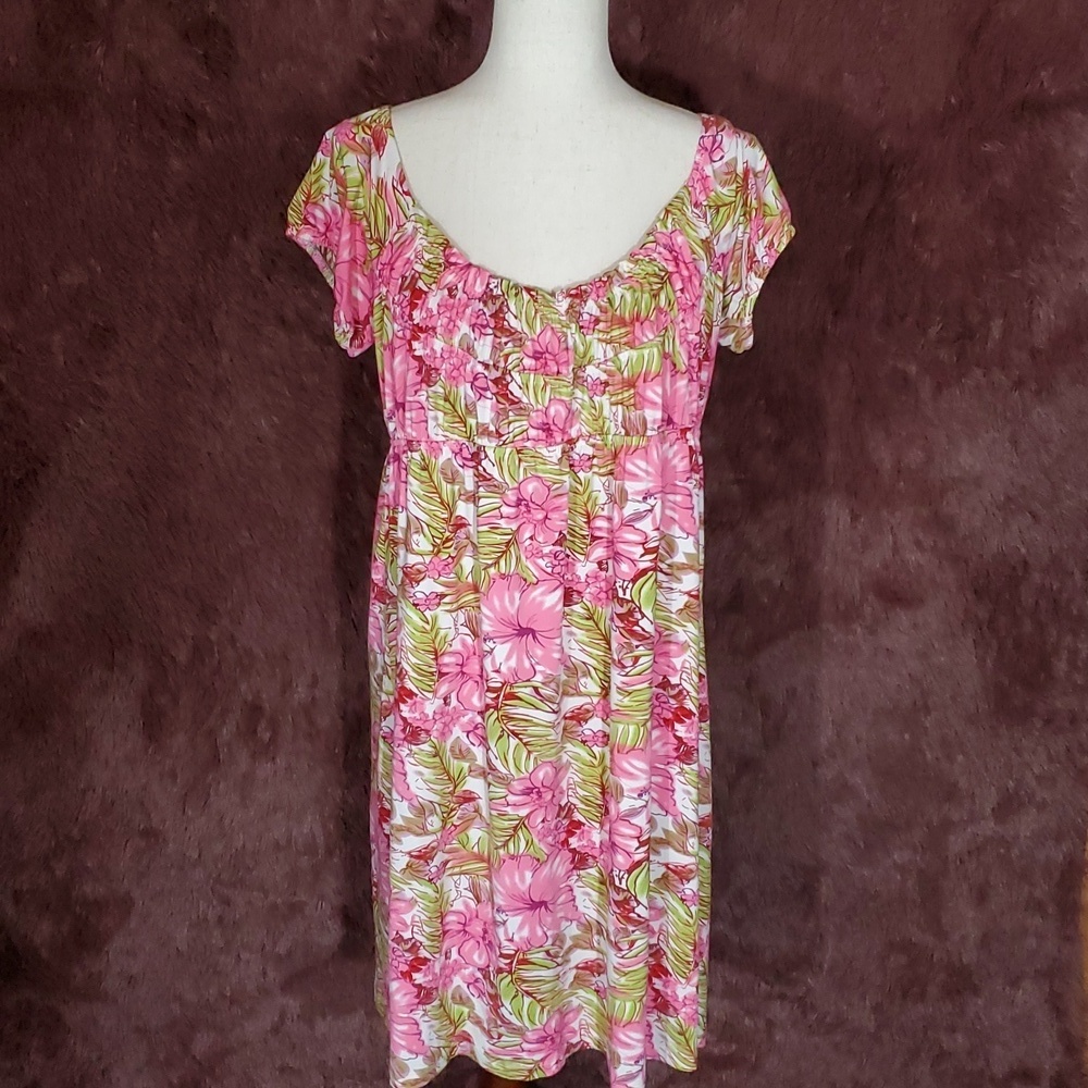 Pineapple Moon Floral Off Shoulder Dress